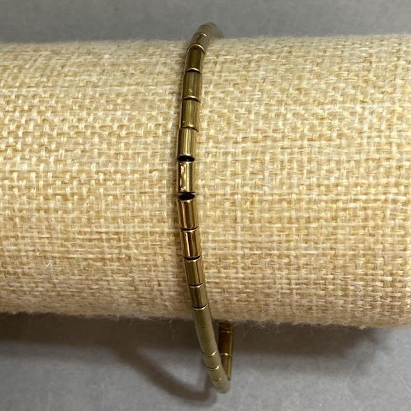 Hematite cylinder bracelet 5×3 mm ±, length 18 cm ± stretch