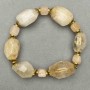 Citrine bracelet faceted 20x15 cm+- cube 7, 5 mm+-, length 18 cm+- stretch