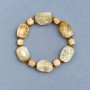 Citrine bracelet faceted 20x15 cm+- cube 7, 5 mm+-, length 18 cm+- stretch
