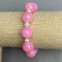 Bracelet Acrylic smooth bead 14cm +- 6mm+-, length 18cm +- stretch