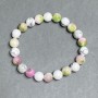 Bracelet Variscite (acrylic) Howlite smooth round bead 8mm ±, length 18cm ± stretch