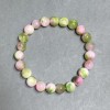 Variscite bracelet (acrylic) smooth round bead 8mm +-, length 18cm +-/− stretch