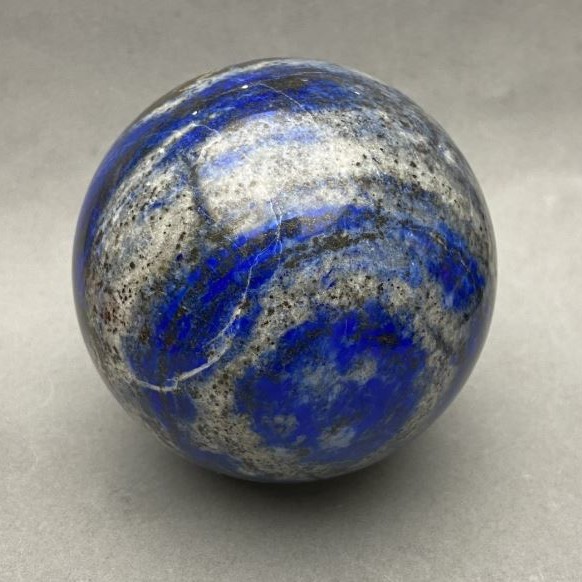 Natural stone souvenir sphere Lapis Lazuli, diameter 73 (±) mm. weight 642 g