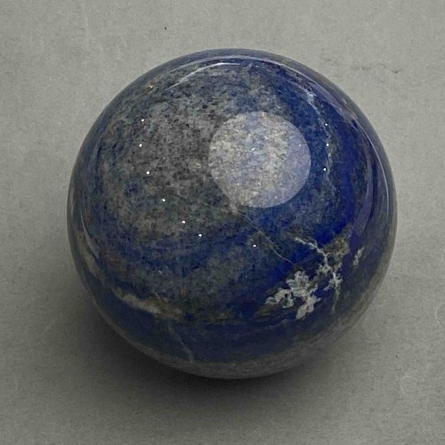 Natural stone souvenir sphere Lazurite, diameter 75.5 mm ±, weight 679 g