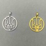Trident pendant in a circle, diameter 25 mm ±, length 32 mm ±, silver-colored or gold-colored metal