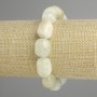 Morganite bracelet, tumbled, 15-18×12-13 mm, approx. 5 mm thickness, length 18 cm ± stretch