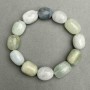 Morganite bracelet, tumbled, 15-18×12-13 mm, approx. 5 mm thickness, length 18 cm ± stretch
