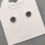 Xuping crystal stud earrings, earring backs (push pins) with ball, diameter 6mm ±, 18K gold plating
