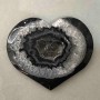 Agate Heart Souvenir with Geode 71x84 mm ± Weight 148 g