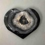 Agate heart souvenir with a geode 52×64 mm ± weight 87 g