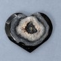 Agate heart souvenir with a geode 52×64 mm ± weight 87 g