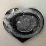 Agate heart souvenir with geode 59x69 mm +- weight 109 grams