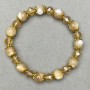 Bracelet Pearl smooth bead 8mm± Czech crystal rondelle 8x6mm± length 18cm± stretch