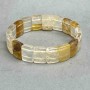 Bracelet Citrine link, diameter 15×11 mm ±, length 18 cm ± stretch