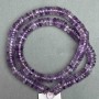 Amethyst natural stone beads faceted rondelle, diameter 8x2, 5-3mm ±, length 40cm ± on a thread