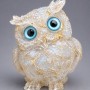 Souvenir statuette Owl, reprocessed opalite stone dust in resin, diameter 60x50x40mm+