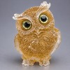 Souvenir figurine Owl, repurposed citrine gemstone chips in resin, diameter 60x50x40 mm+