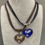 Friendship pendant Hearts, 31x33 mm diameter, length 45–48 cm