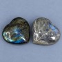 Labradorite souvenir stone in the shape of a heart 50-53x46-48mm ± weight 154 g price per pair