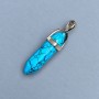 Turquoise pendant hexagon crystal ball 8x31x41mm+