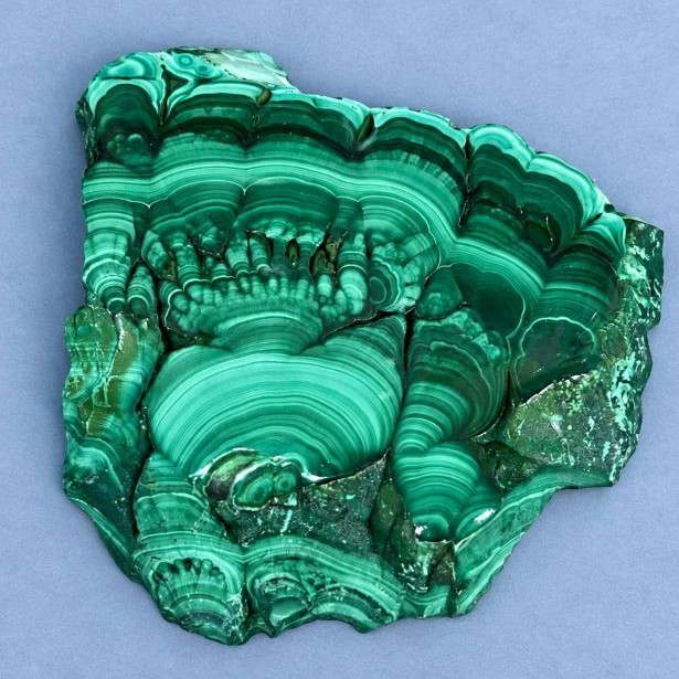 Souvenir plate made of natural malachite Malachite 88x88x10 mm ± weight 205 g