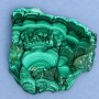 Souvenir plate made of natural malachite Malachite 88x88x10 mm ± weight 205 g