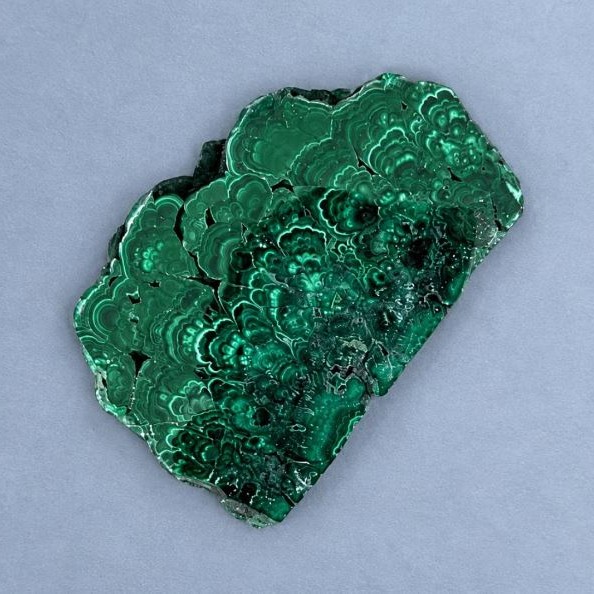 Souvenir plate made of natural stone Malachite 103x69x10 mm ± weight 208 g