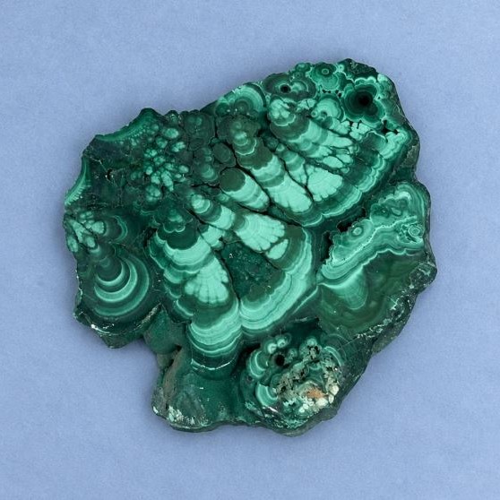 Souvenir plate made of natural malachite 77x63x10 mm ± weight 122 grams