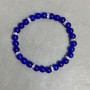 Quartz Bracelet Smooth Bead 6mm+- with Inserts, Length 18cm+- Stretch