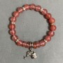 Bracelet Chalcedony smooth bead 8mm+- rondelle 8x4mm+- length 18cm+- stretch