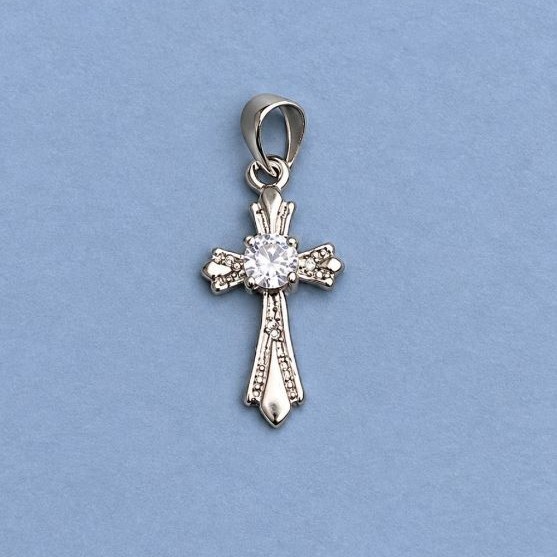 Pendant 'Cross' 20x10mm+-, length 25mm+