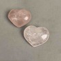 Pair Hearts Rose Quartz souvenir natural stone, diameter 45-48x35-40mm+-85g
