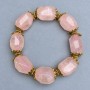 Bracelet Pink Quartz tumbled, diameter 20x15mm+- , length 18cm+- stretch