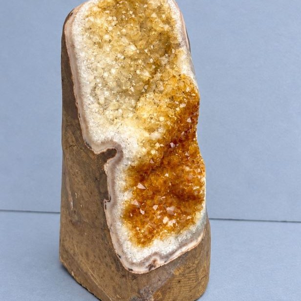 Natural Citrine Druzy Gemstone Souvenir, dimensions ~144x74x62 mm ± weight 867 g