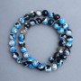 Agate beads, smooth round bead, diameter 8 mm +/-, length 38 cm +