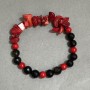Bracelet Coral chip 8-12mm+- Scaferka rondelle 8x2mm+-, length 18cm +- stretch