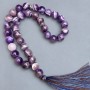Amethyst Chevron prayer beads Chevron 33 beads, diameter 10mm