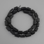 Tourmaline Schorl beads, faceted rough cut, diameter 9-11x7-8mm+- bead 3mm+- length 39cm+-