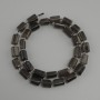 Smoky Topaz Beads Chip Cut, diameter 11-12x6-8 mm ±, seed beads 3 mm ±, length 39 cm+