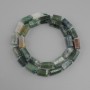 Moss agate tumble beads, diameter 9-13x6-7, 5mm+- seed beads 3mm+-, length 40cm+-
