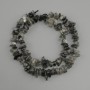 Rutilated Quartz Hair Quartz Chip Beads, diameter 6-12x3-6mm+-, length 40cm+