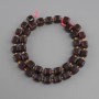 Garnet beads faceted cube, diameter 8x8mm+- seed beads 3mm+- length 37cm+-