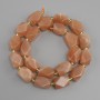 Selenite beads multifaceted, diameter 15-16x10-11mm+- seed beads 3mm+-, length 38cm+-