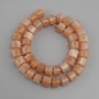 Selenite Beads Rondelle, 11x7 mm ±, Seed Beads 3 mm ±, 38 cm +
