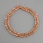 Selenite beads faceted cube, diameter 4x4 mm +- , length 39 cm +-