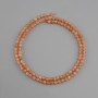 Selenite Faceted Bead, diameter 3 mm ±, length 39 cm +