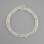 Adularia gemstone beads faceted cube, diameter 3x3 mm +/-, length 39 cm +/-