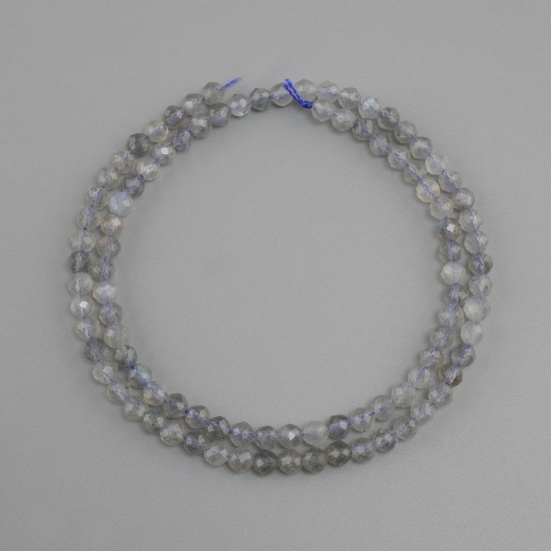 Labradorite beads, faceted round bead, diameter 4mm±, length 38cm±