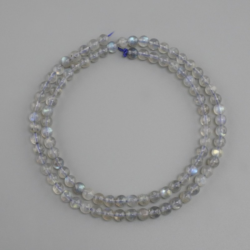 Labradorite beads smooth round bead, diameter 4mm +/-, length 39cm +/-