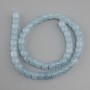 Aquamarine beads roundel, diameter 8x7mm+- , length 38cm+-